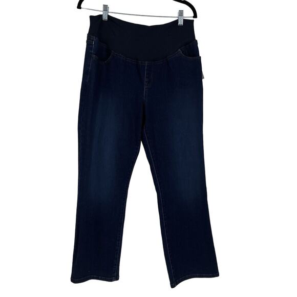 Isabel Maternity Jeans Women 12 Bootcut Crossover Belly Band NWT - Picture 1 of 5